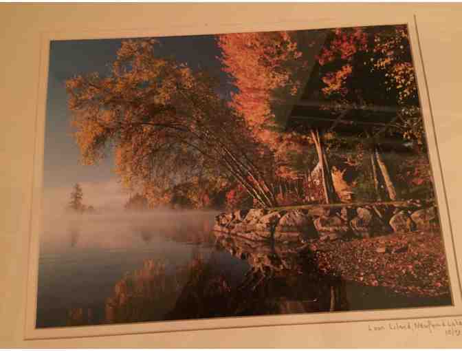 Framed & Matted Photograph of Loon Island, Newfound Lake, NH