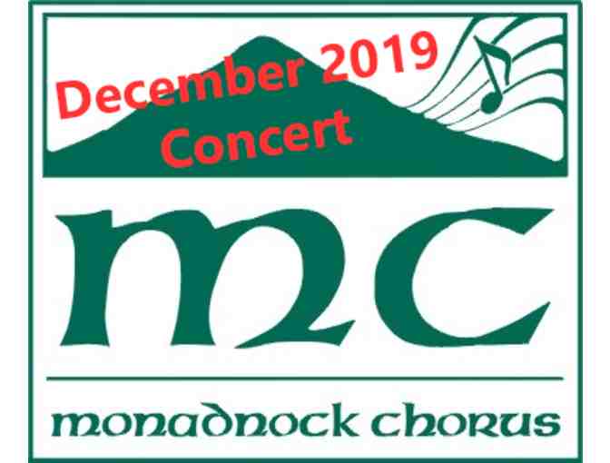 2 tickets to the Monadnock Chorus December 2019 concerts - Photo 1