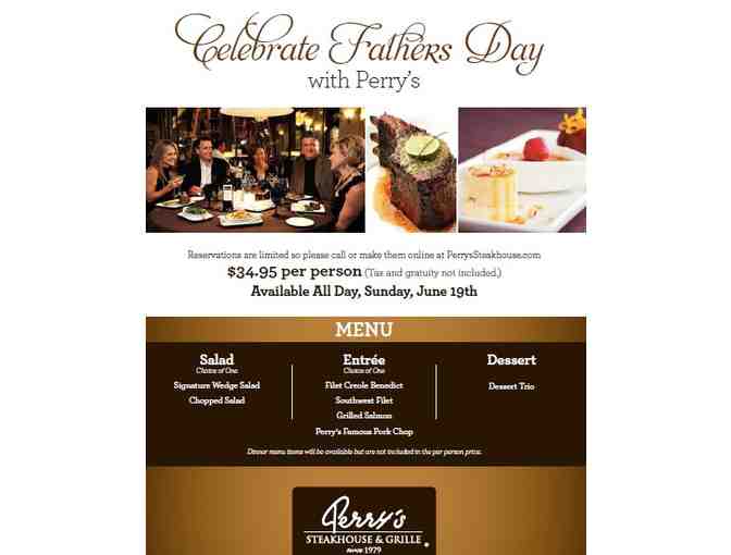 Perry's Steakhouse & Grille- Dinner for 4