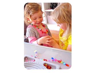 Adult & Kids DIY basic beaded necklace workshop at Leanna Lin's Wonderland