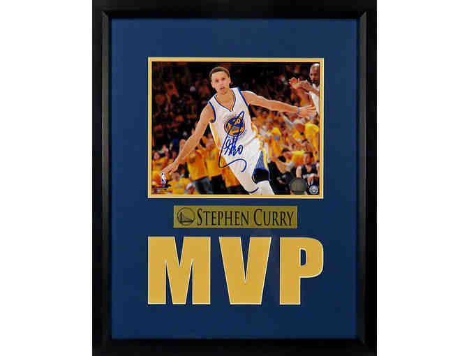 Stephen Curry Signed "MVP" Display - Photo 1