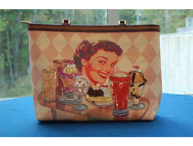Isabella Fiore's Vintage Ice Cream Waitress Tote Bag
