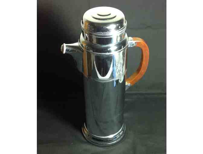 Shake Things Up! with this Art Deco Chrome Bakelite Cocktail Shaker