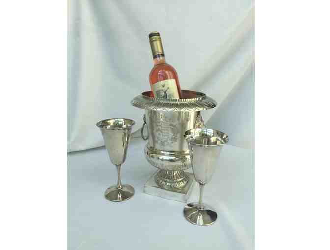 Sensational Spanish Wines with Silver Goblets and Wine Cooler