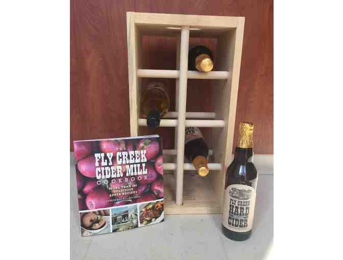 Hard Cider, Cookbook & $25 Gift Card (Fly Creek Cider Mill) and Wine Rack (Hanford Mills)
