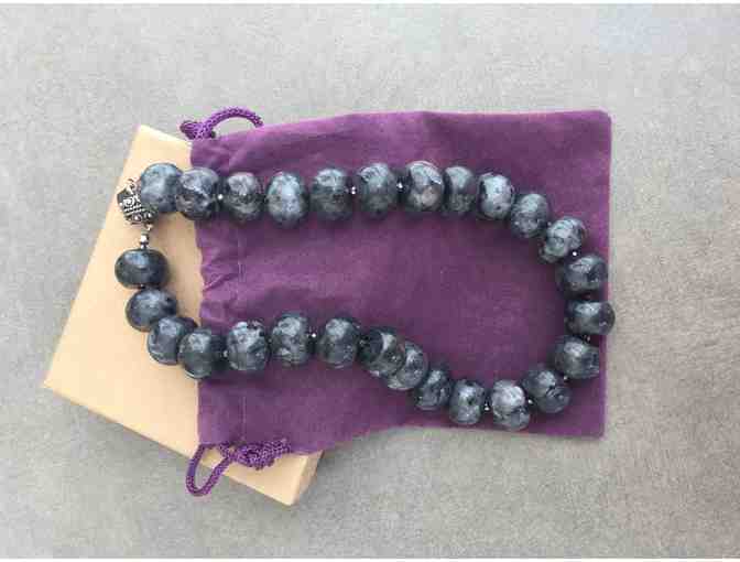Grey Stone and Crystal Beaded Necklace