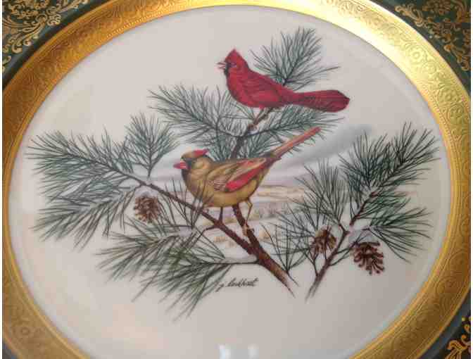 Cheerful Cardinal Holiday / Winter Plate - Limited Edition