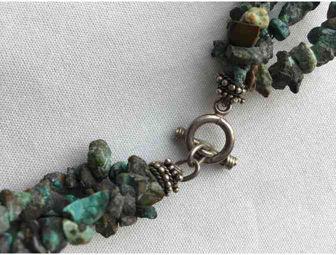 Turquoise & Silver Boho Necklace