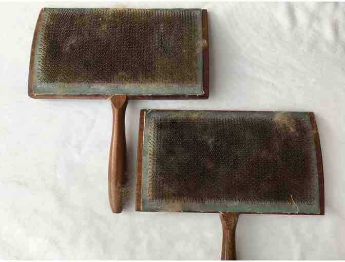 Wool Hand Cards and Turkish Drop Spindle