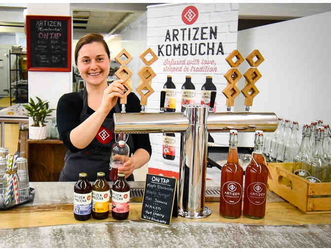 24 stubbies of Artizen Kombucha with 6 flavors, delivered to your home or office