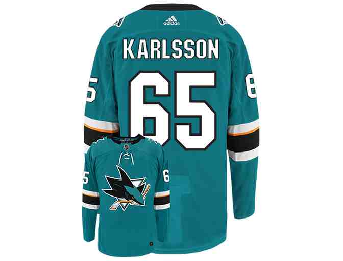 Autographed Erik Karlsson San Jose Sharks Hockey Jersey