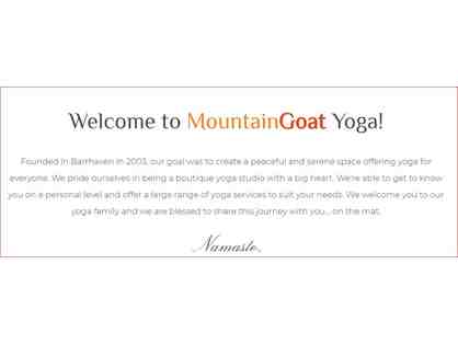 20 Class Pass @ MountainGoat Yoga