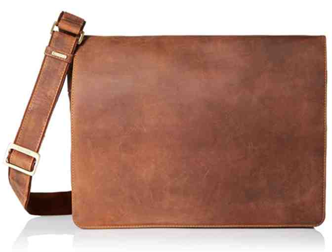 Visconti Leather Distressed Messenger Bag