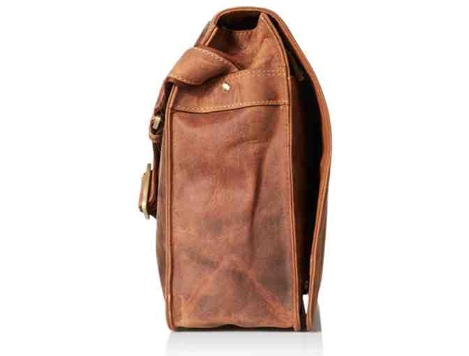 Visconti Leather Distressed Messenger Bag