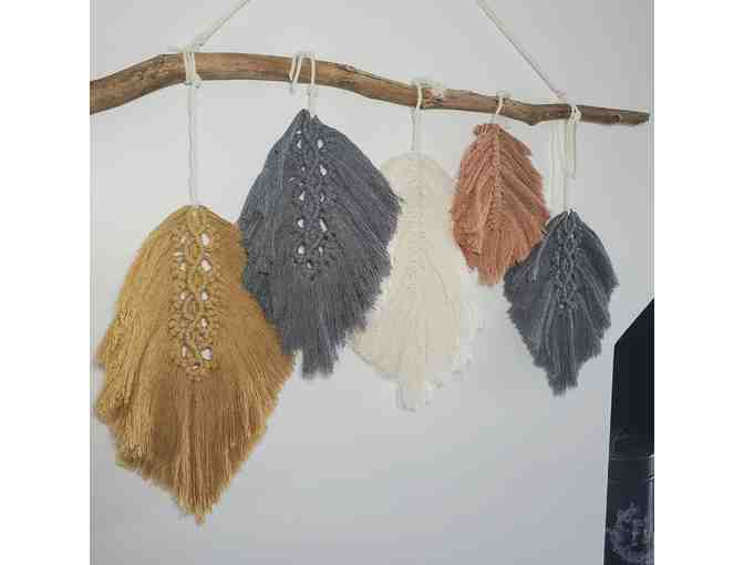 Multi-Pattern Macrame Leaf Piece