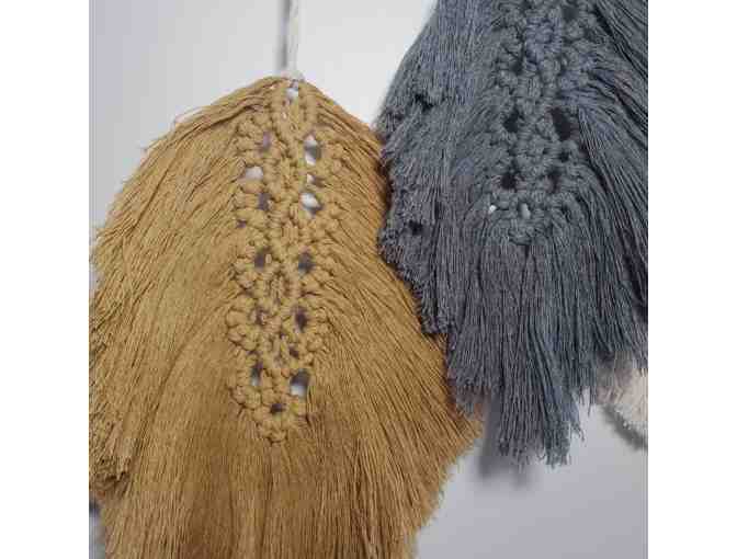 Multi-Pattern Macrame Leaf Piece