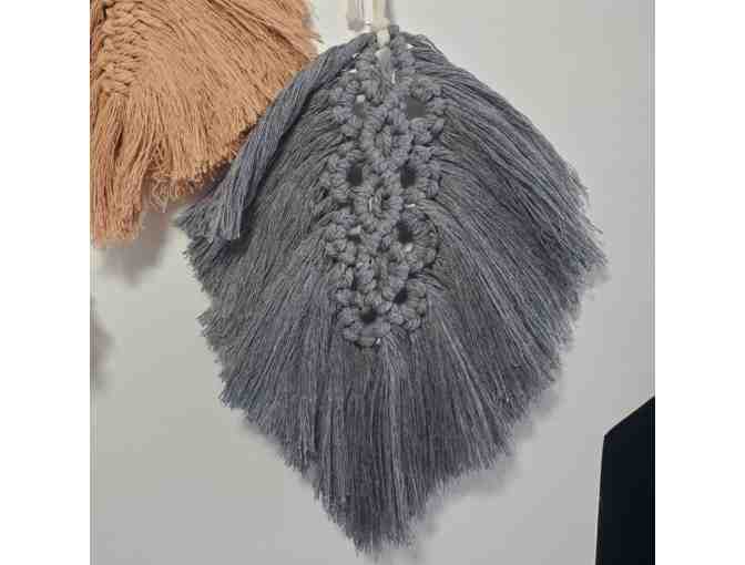 Multi-Pattern Macrame Leaf Piece
