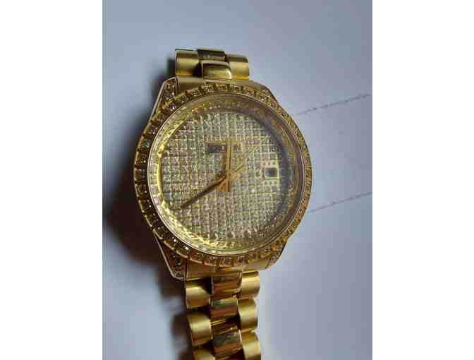 Woman's Goldtone Croton Diamond Watch