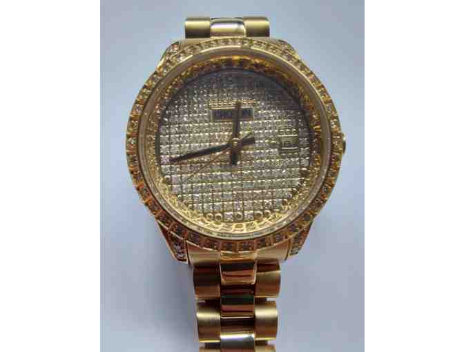Woman's Goldtone Croton Diamond Watch