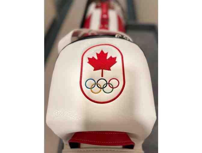 All-Leather 2020 Team Canada Olympic Golf Bag Signed by Brooke Henderson