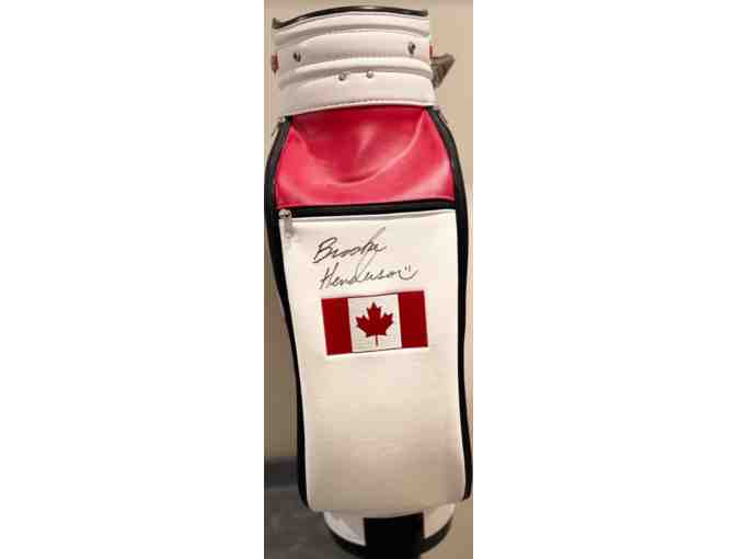 All-Leather 2020 Team Canada Olympic Golf Bag Signed by Brooke Henderson