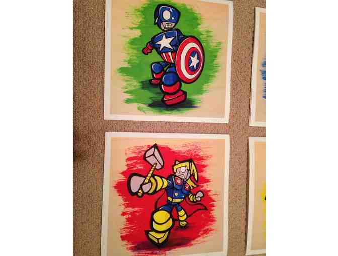 Set of Four MemeBot Avengers by DC-based artist BZA