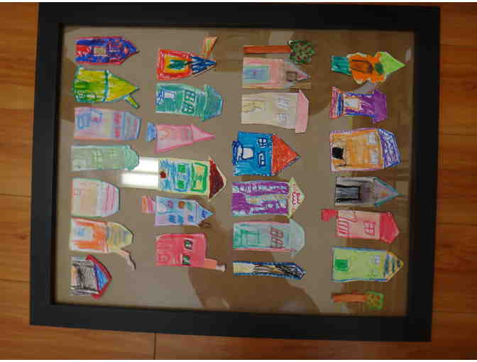 Collage of Row houses by Ms. Godsoe's class
