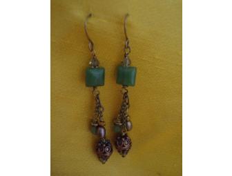 Hand Crafted Jewelry with Tourmaline, Swarovski Crystals and Black Pearls