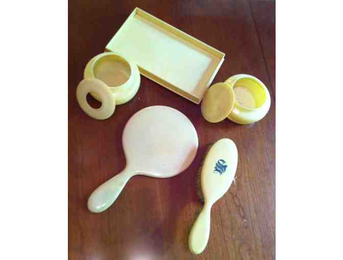 Early 1900s Celluloid 'French Ivory' Dresser Set