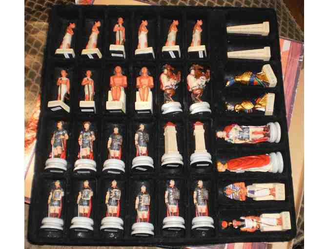 Vintage Rome vs. Egypt Chessman