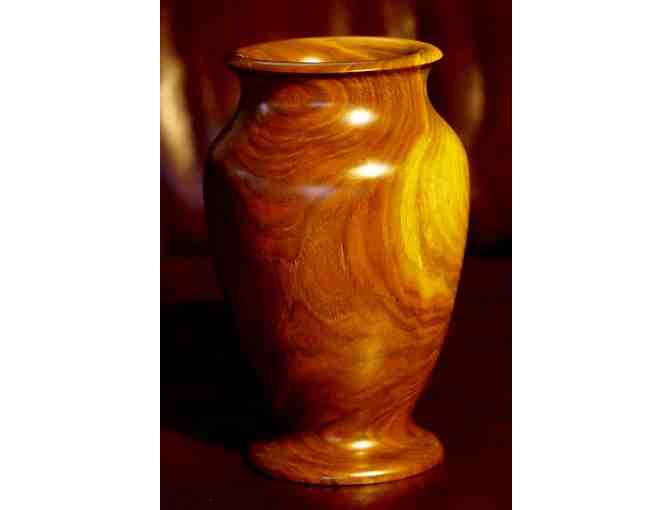 Asymmetrically Curved Native Black Walnut Vase