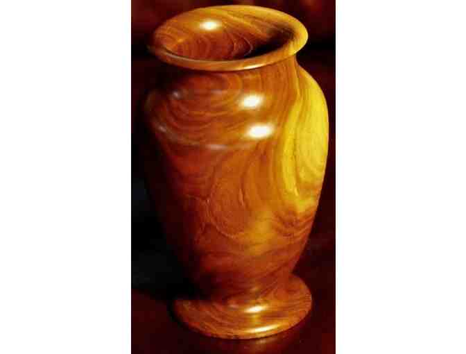 Asymmetrically Curved Native Black Walnut Vase