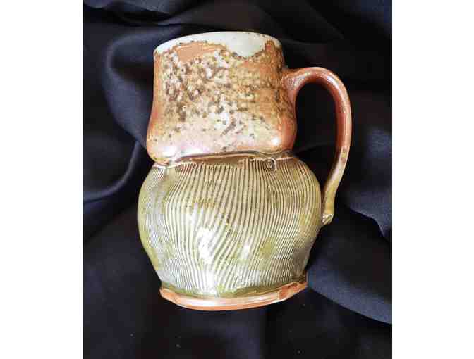 Elegantly Shaped Wood-Fired Ceramic Mug by Ian Hazard-Bill