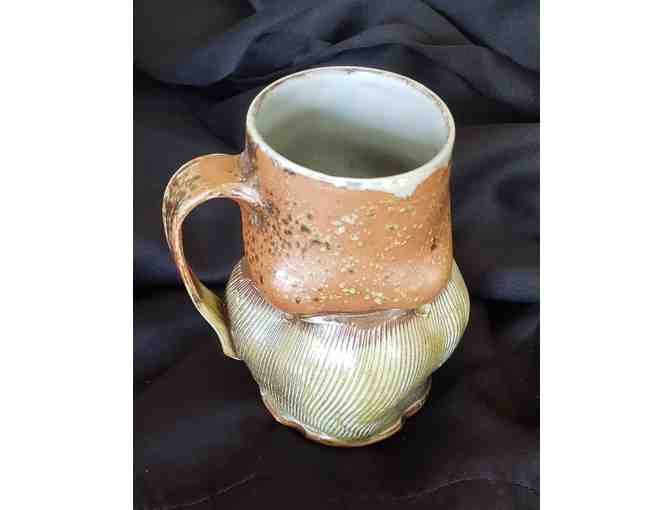 Elegantly Shaped Wood-Fired Ceramic Mug by Ian Hazard-Bill
