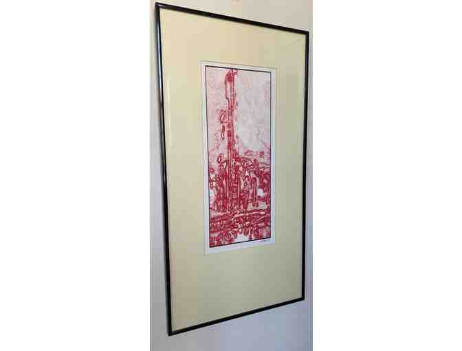 Framed Art "Acoustic Guitar Shadow Picture (Red)" by Michael Watkins - Photo 2