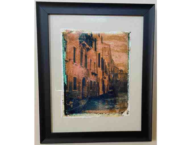 Framed Lithograph "Venice" by L. Ortego - Photo 1
