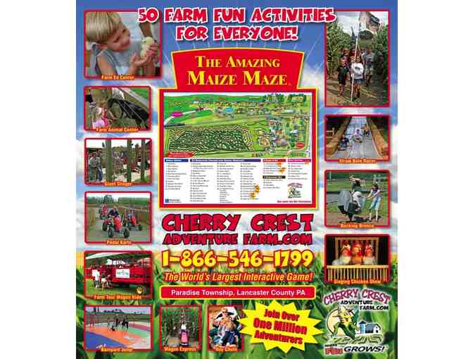 Family Pass for (4) admissions to Cherry Crest Adventure Farm