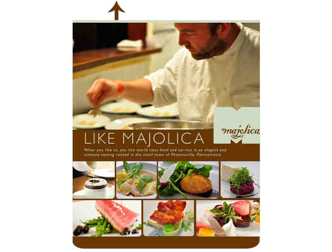 $100  Gift Certificate to Majolica Restaurant