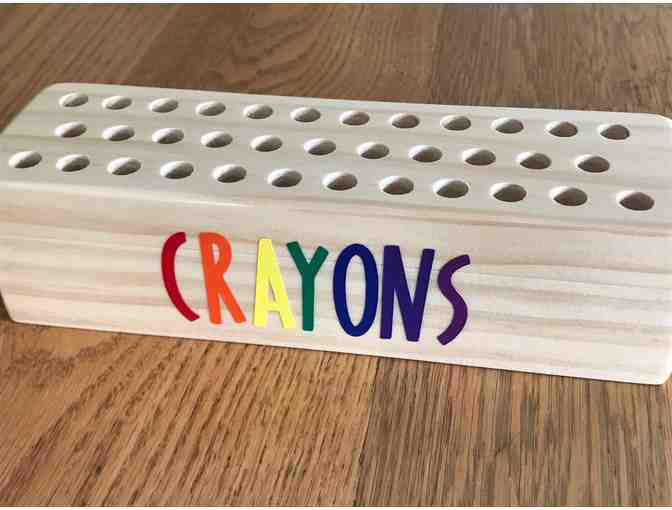 Tall Panda Designs - Wooden Crayon Holder for Kids
