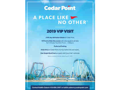 VIP Visit for Four at Cedar Point -- Front-of-the-line Access -- Tour Guide & More!