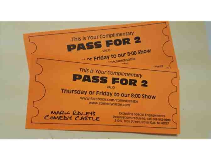 Mark Ridley's Comedy Castle, Royal Oak - Two passes for 2