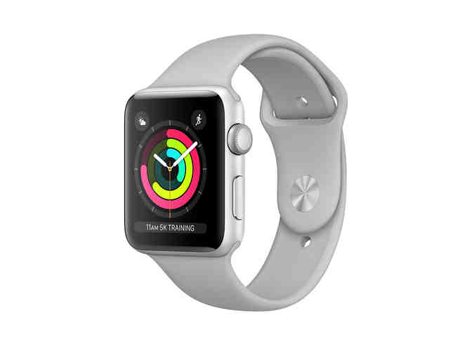 Apple Watch Series 3 GPS, 38mm Silver Aluminium Case with Fog Sport Band - Photo 1