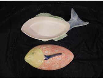 COVERED FISH-SHAPED SERVING DISH