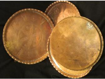 NESTED ANTIQUE COPPER WALL PLATES
