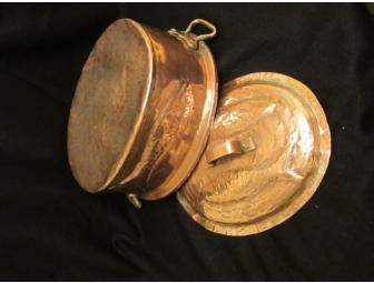 OVAL COPPER POT WITH LID