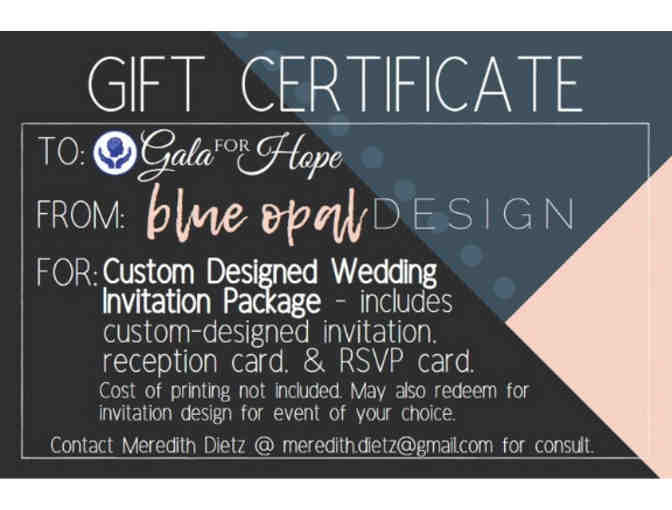 Custom Designed Wedding Invitation Package