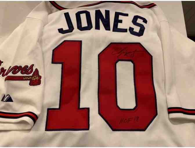 Chipper Jones Autographed Jersey and Baseball