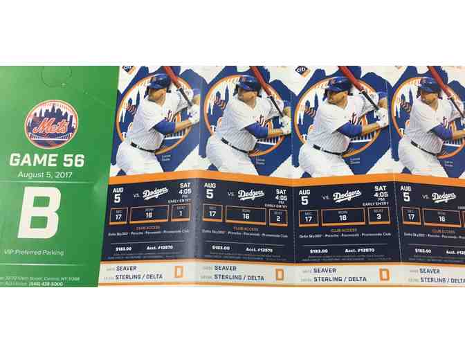 Four Tickets to 8/5 Mets vs. Dodgers Game (Includes Delta Sky 360 Club & Parking)! - Photo 3