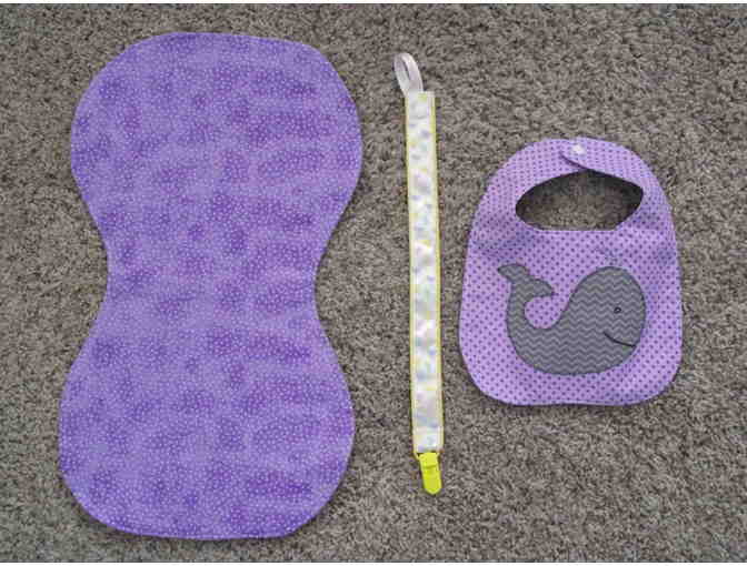 Baby Bundle (quilt, bib, pacifier strap) with Don Bichner Panda