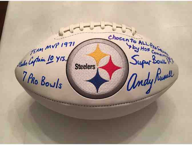 Andy Russell Autographed Football